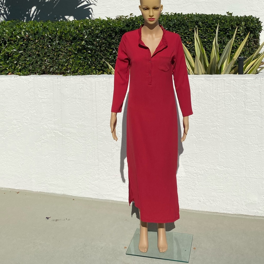 Clothcak long henley dress